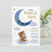 To the Moon and Back Baby Shower Invitation  招待状 (スタンド正面)