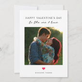 To the One I Love赤いハートバレンタインフォトカード (正面)