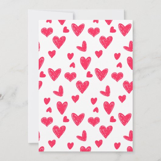 To the One I Love赤いハートバレンタインフォトカード (裏面)