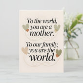 To The World Mother Card - Heartful Family引用文 シーズンカード (スタンド正面)