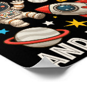 To Third Grade And Beyond Astronaut Funny Back To  ポスター (角)