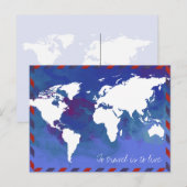 To Travelはライブマップ/ワールドマップ ポストカード (正面/裏面)