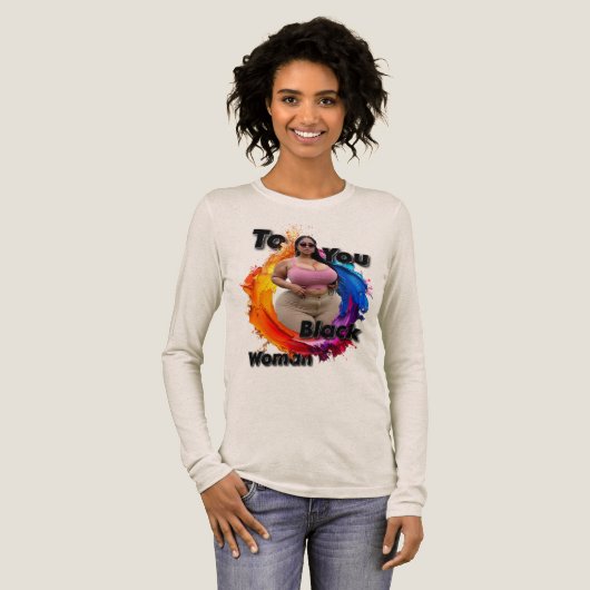 To You Black Woman トライブレンドＴシャツ (正面全体)