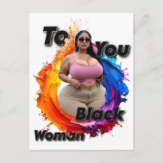 To You Black Woman ポストカード (正面)