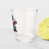 ToadとGuitar おもしろい Cartoon ショットグラス (右)