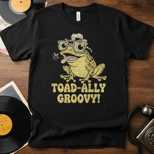 Toad-Ally groovy,Frog vintage retro  Tシャツ