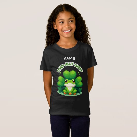  Toad-Ally Lucky St Patrick's Day Frog T-shirt  Tシャツ (正面フル)