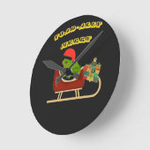 Toad-ally Merry Frog Christmas Tee ラウンド壁時計 (傾斜)