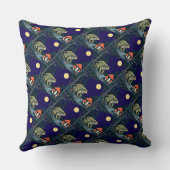 Toad Foraging Toadstools In A Moonlit Woodland  クッション (裏面)