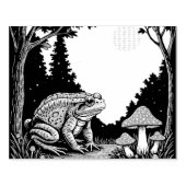 Toad Foraging Toadstools In A Moonlit Woodland ラバースタンプ (インプリント)