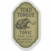 Toad Tongue Tonic - Halloween Apothecary Label シール (正面)