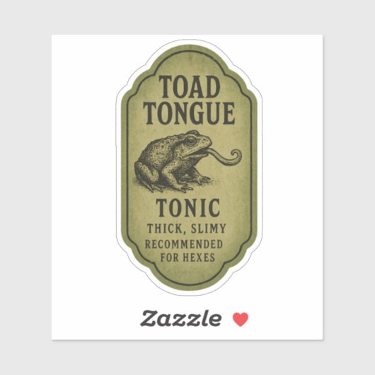 Toad Tongue Tonic - Halloween Apothecary Label シール (シート)