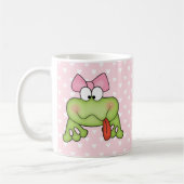 Toadallyのかわいい女の子のカエル コーヒーマグカップ (左)