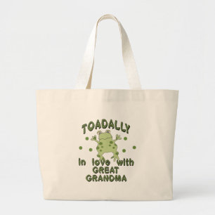 TOADALLY愛曾祖母のカエル ラージトートバッグ