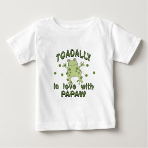 TOADALLY愛Papawのカエル ベビーTシャツ
