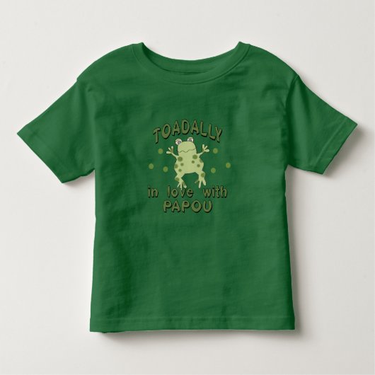 TOADALLY愛Papouのカエル トドラーTシャツ (正面)
