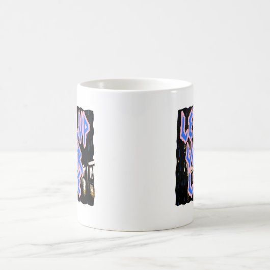 "Toadally Cozy" Retro Pop Art Reading Nook Illustr コーヒーマグカップ (中央)