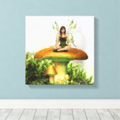 Toadstool妖精12インチx 12インチキャンバスプリント キャンバスプリント (インサイチュ (ウッドフロア))