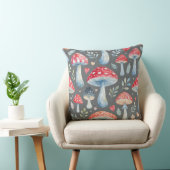 toadstool story in watercolor pattern throw pillow クッション (椅子)