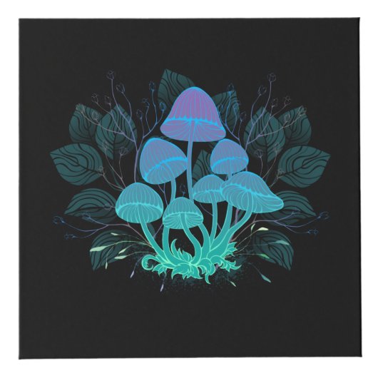 Toadstools in Bushes フォトキューブ (正面)