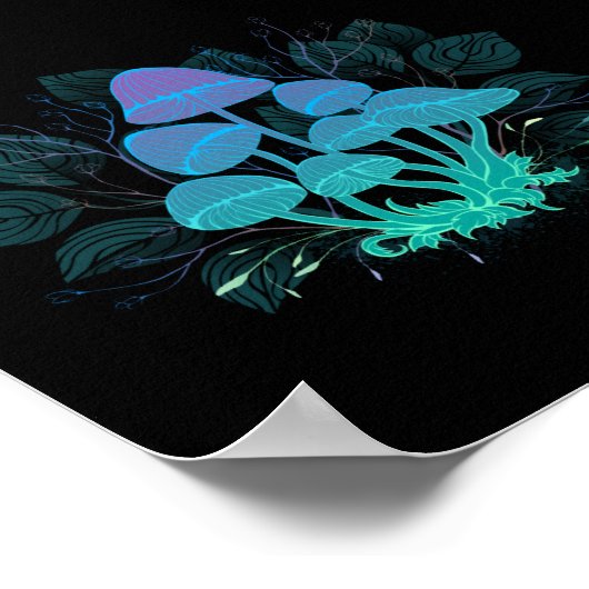 Toadstools in Bushes ポスター (角)