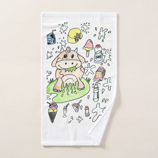 Toalha de mão, desenho  infantil. ハンドタオル (ハンドタオル)