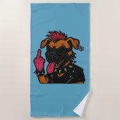 Toalha de praia cachorro maluco ビーチタオル (正面)