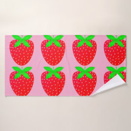 Toalha estampada morangos バスタオルセット