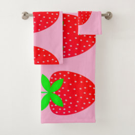 Toalha estampada morangos バスタオルセット
