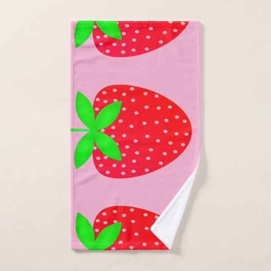 Toalha estampada morangos バスタオルセット (ハンドタオル)