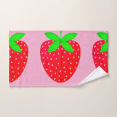 Toalha estampada morangos バスタオルセット (ハンドタオル)