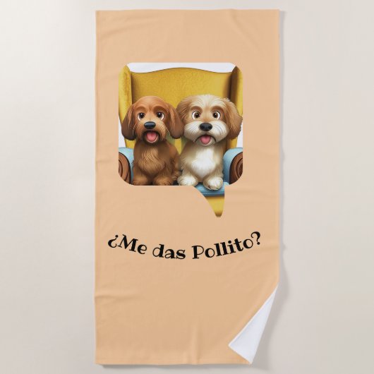 Toalla de Playa “Amiguitos Peludos” ビーチタオル (正面)