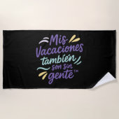 Toalla de playa "Mis vacaciones también son sin ge ビーチタオル (正面)