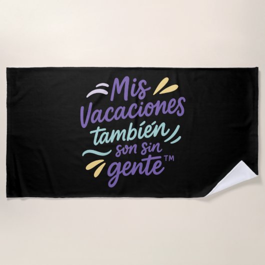 Toalla de playa "Mis vacaciones también son sin ge ビーチタオル (正面)