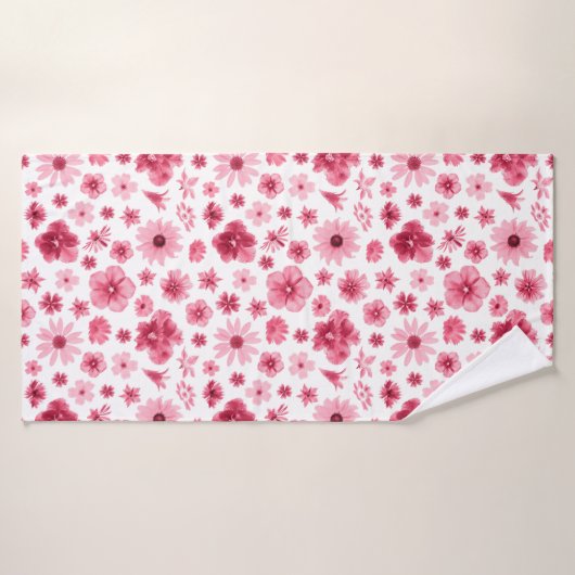 toalla flores バスタオル (バスタオル)