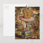 toast and ballet for breakfast surreal ポストカード (正面/裏面)