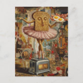toast and ballet for breakfast surreal ポストカード (正面)