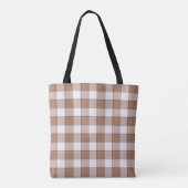 Toast Brown and Athens Gray Plaid トートバッグ (裏面)