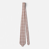 Toast Brown and Athens Gray Plaid Neck Tie ネクタイ (正面)
