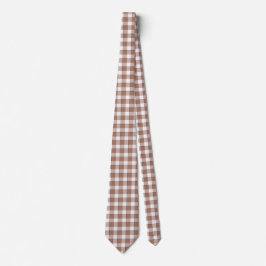 Toast Brown and Athens Gray Plaid Neck Tie ネクタイ