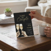 Toast The Couple Gold Script Engagement 招待状