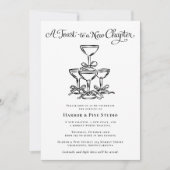 Toast to a New Chapter | Elegant Business Opening 招待状 (正面)