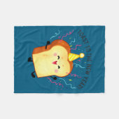 Toast To The New Year Pun  フリースブランケット (正面(横))