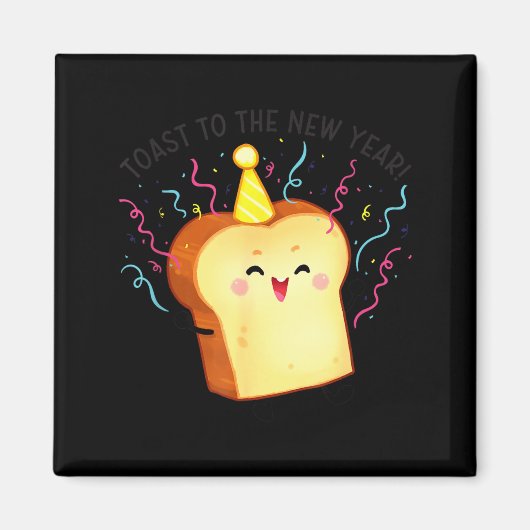 Toast To The New Year Pun  マグネット (正面)