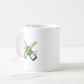 Toasting with a bottle コーヒーマグカップ (正面左)