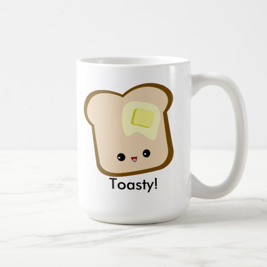 Toastyかわいいかわいい! トーストおよびバターマグ コーヒーマグカップ (右)