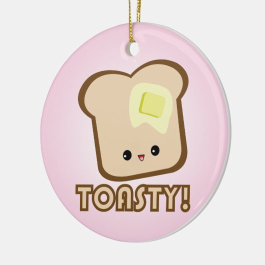 Toastyかわいい! トーストのオーナメント セラミックオーナメント (左)