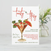 Toasty & Tipsy, マーティニー, ホリデー・カクテル・パーティ 招待状 (スタンド正面)