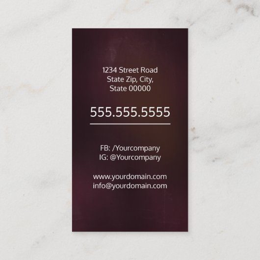 Tobacco Pipe Store 名刺 (裏面)