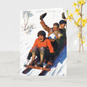 Tobagganing カード (黄色い花)